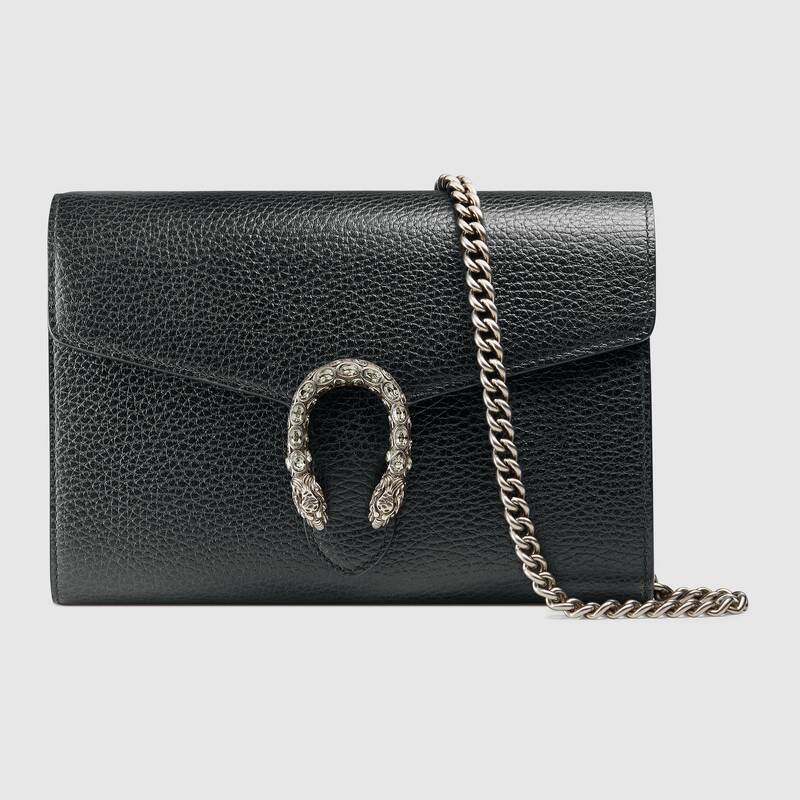 Gucci Dionysus Leather Mini Chain Bag Shoulder Bag 401231 Black